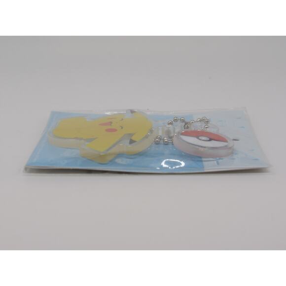 NEW Sealed Smiling Pikachu Acrylic Beaded Keyring Pokeball Meine Rollen Nintendo - Picture 4 of 12